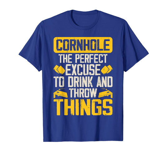 Cornhole Art for Men Women Corn Hole Players Funny Cornhole T-Shirt