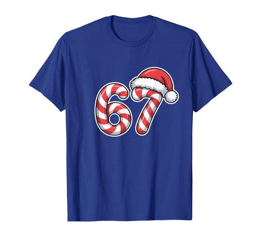Melting Candy Cane 6 7 Ice Drip Meme 6 7 Costume Couple T-Shirt