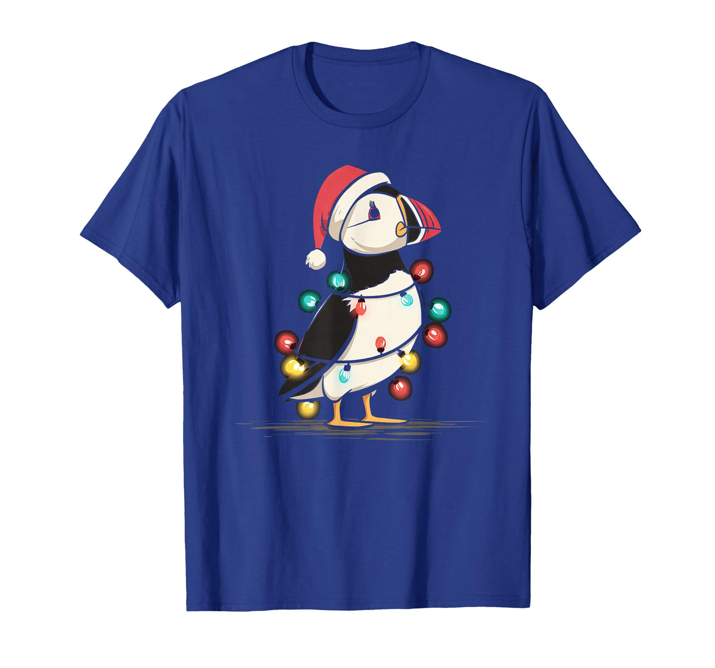 Funny Puffin Christmas Graphics Animal Lights Lover T-Shirt