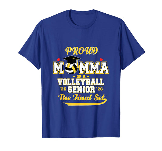 Cool Family '26 Graduation Volleyball Player Momma #9 T-Shirt