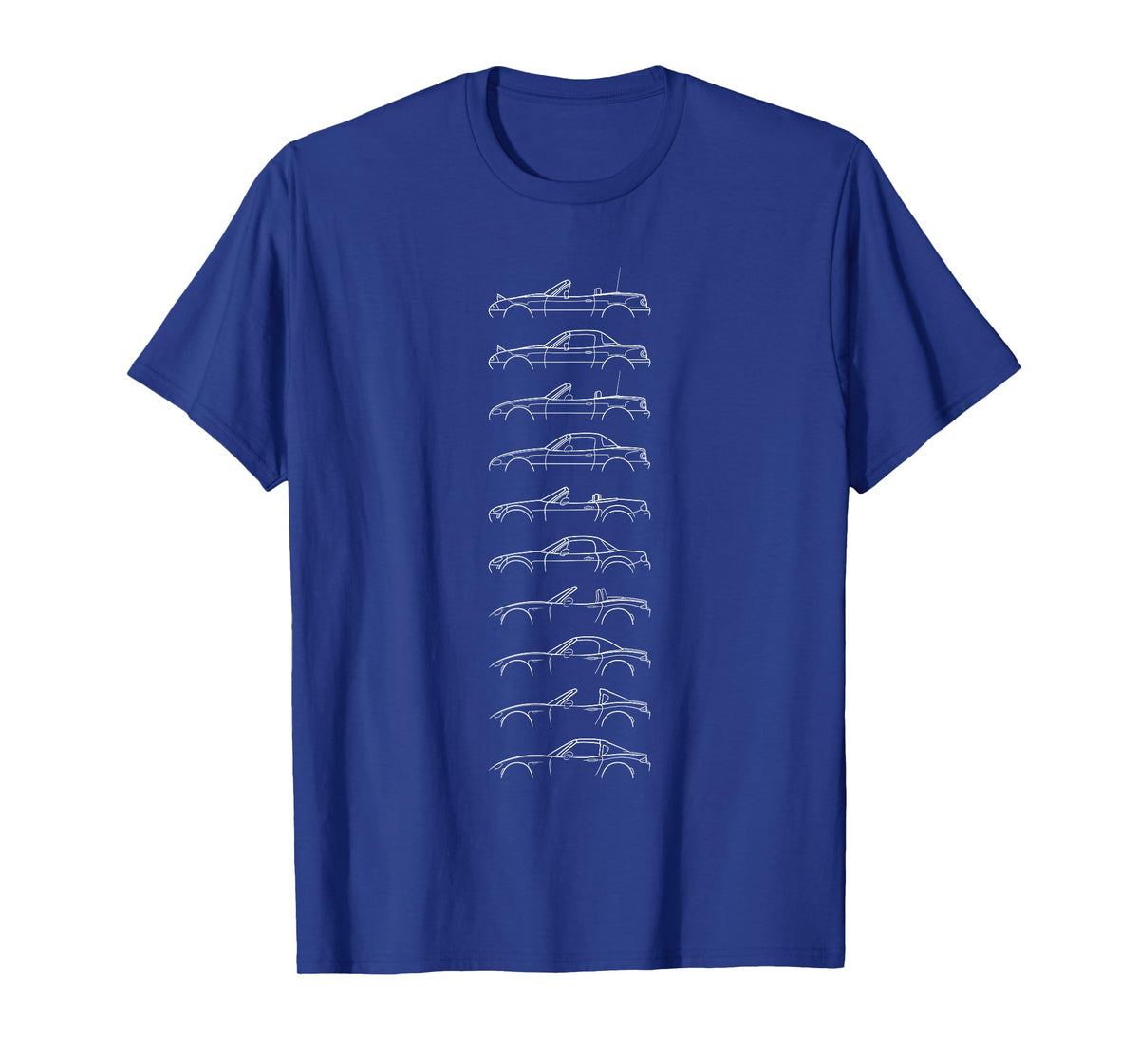 Every Miata Ever! NA NB NC ND Convertible T-Shirt