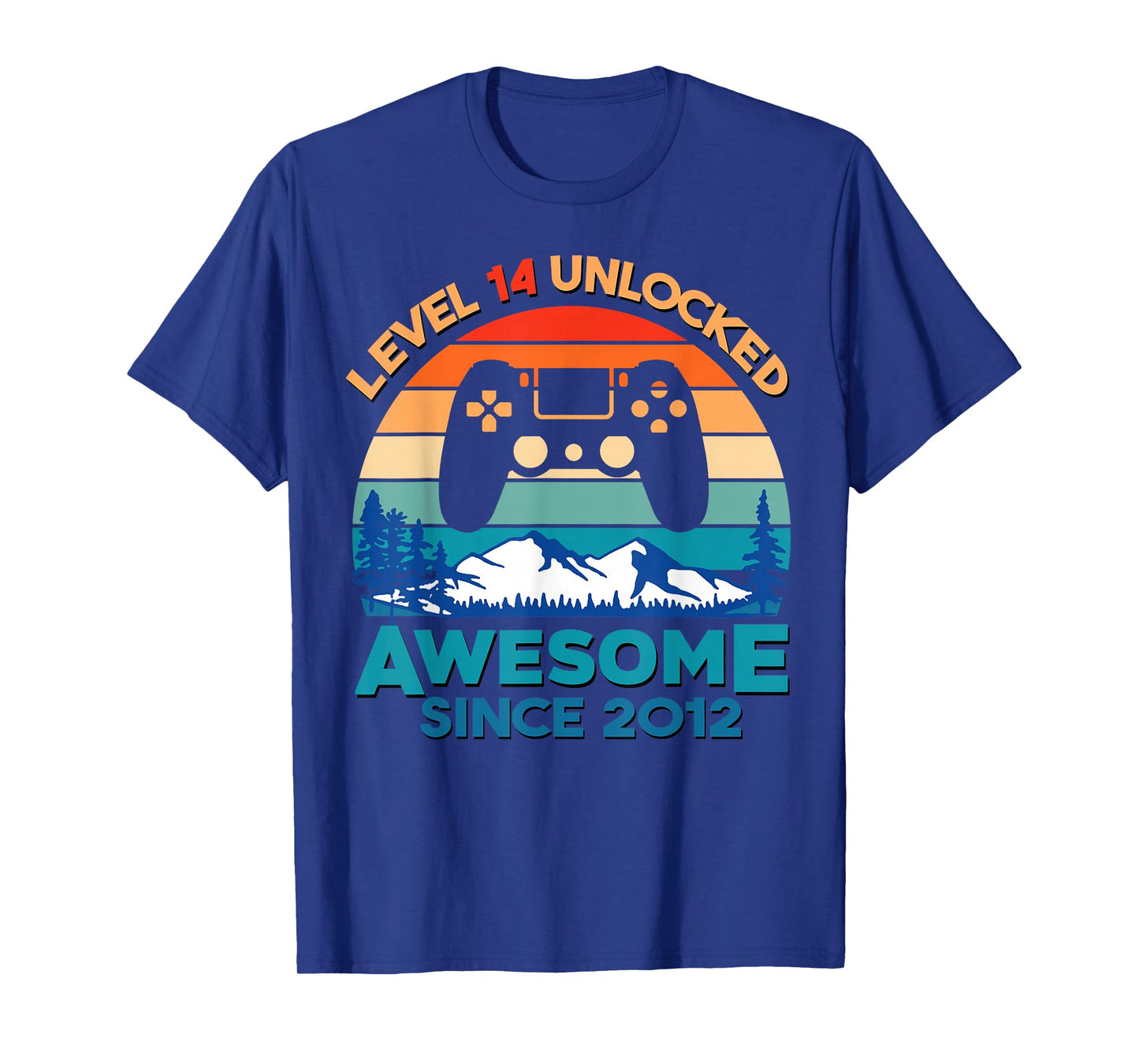 Level 14 Unlocked 14th Birthday Boy Game Turning 14 Year Old T-Shirt