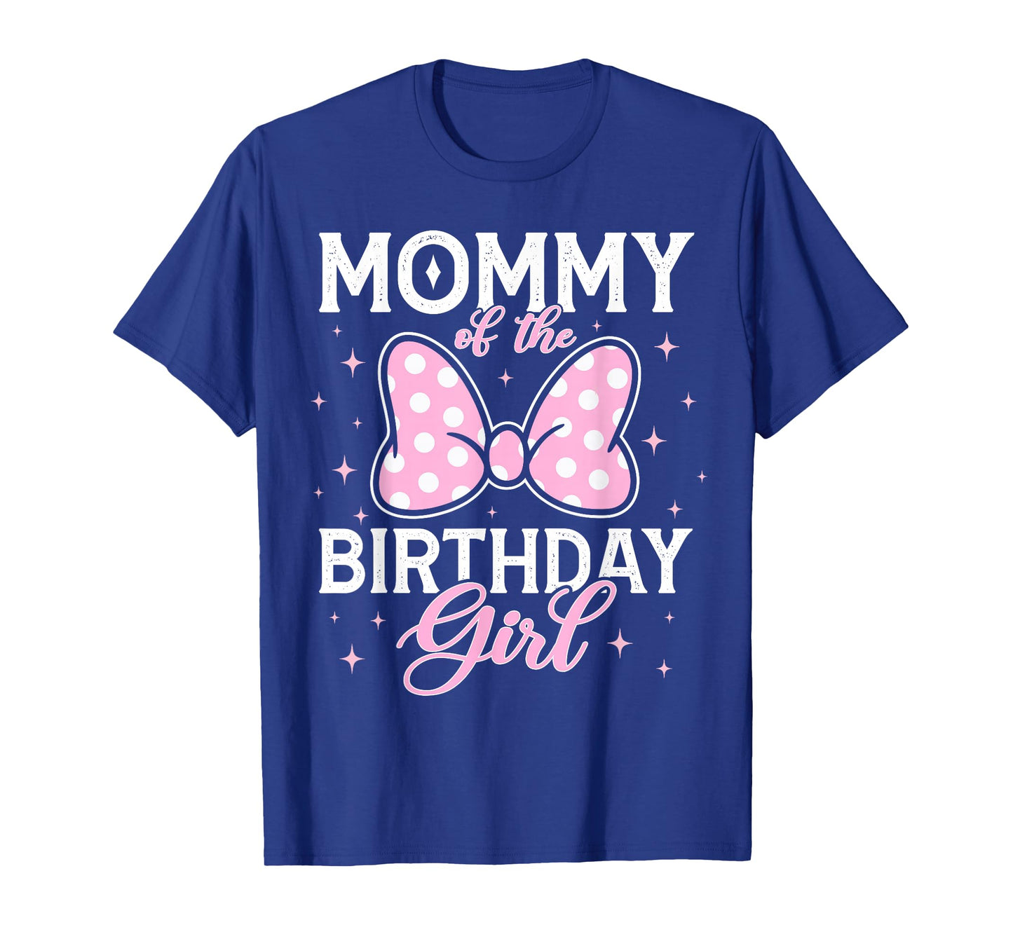 Mommy of The Birthday Girl Pink Bow Family Matching Mouse T-Shirt