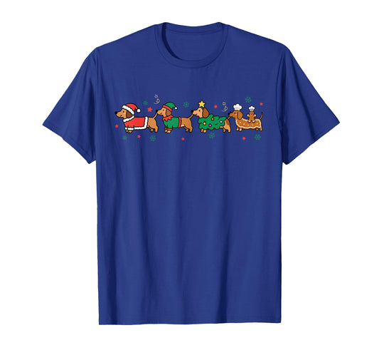 Christmas Dachshund Dog Mom Xmas Wiener Family Matching T-Shirt