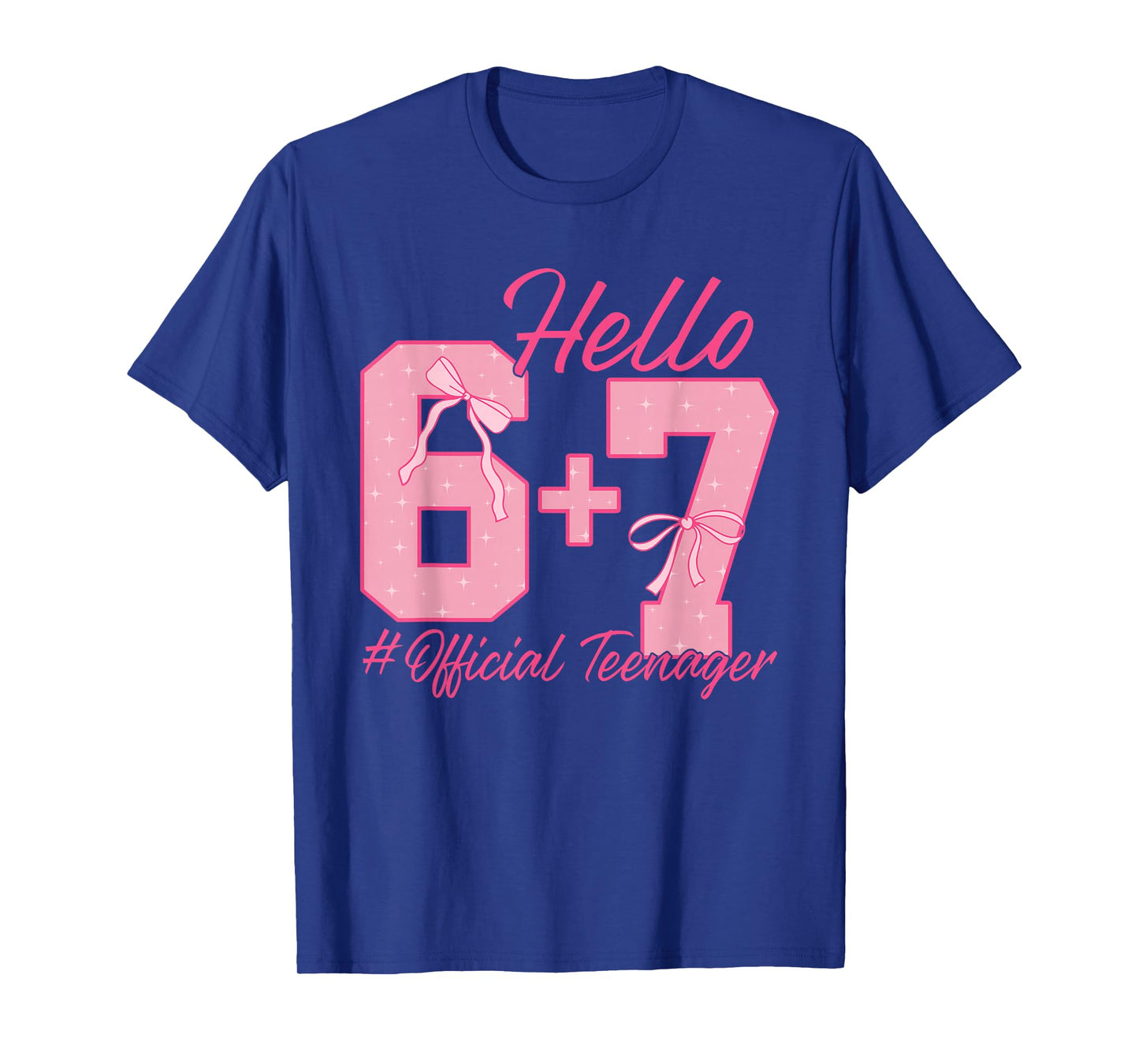 13th Birthday Official Teenager Six Seven Coquette Bow 6 7 T-Shirt