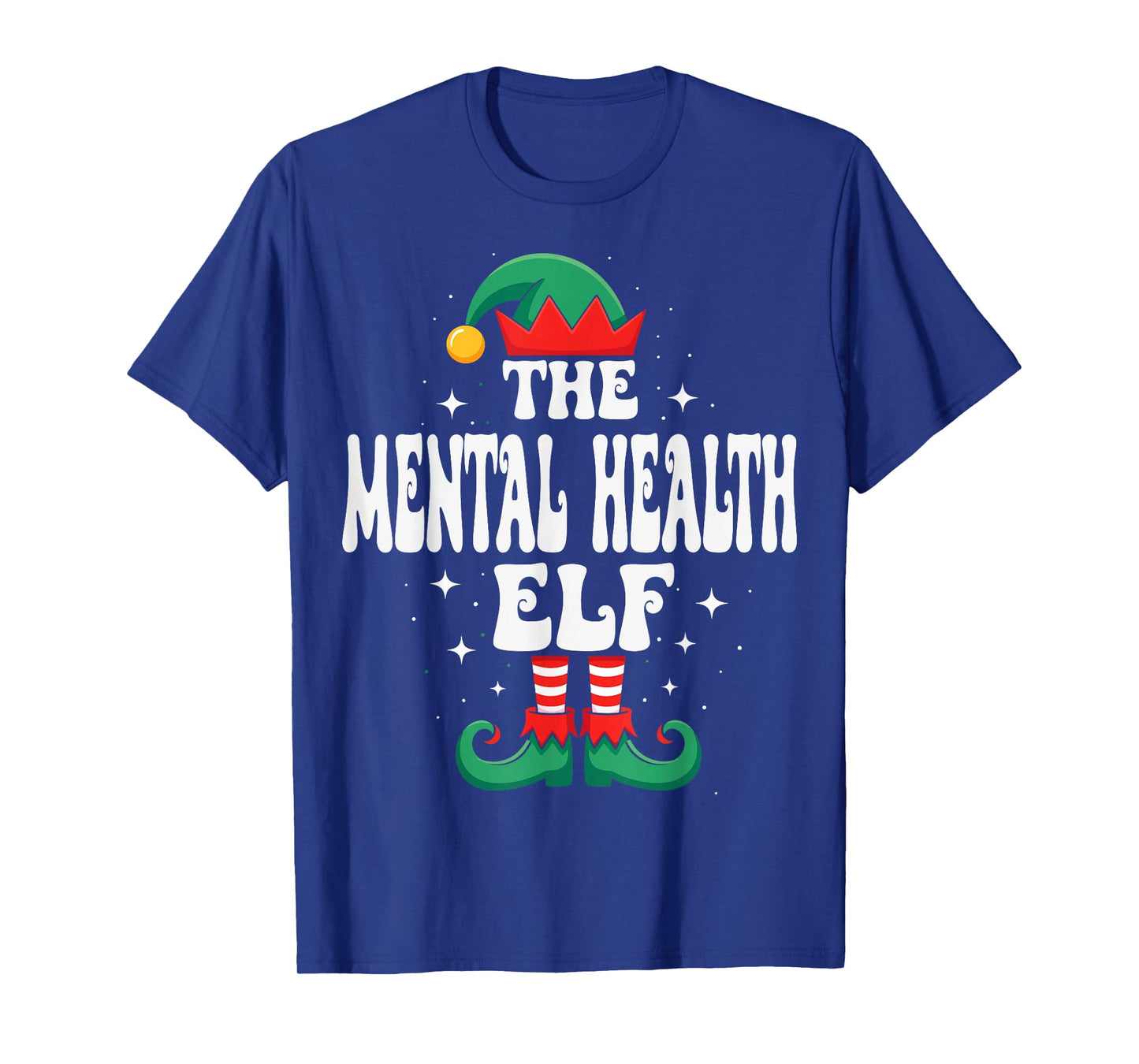 The Mental Health Elf Funny Christmas Matching Family T-Shirt
