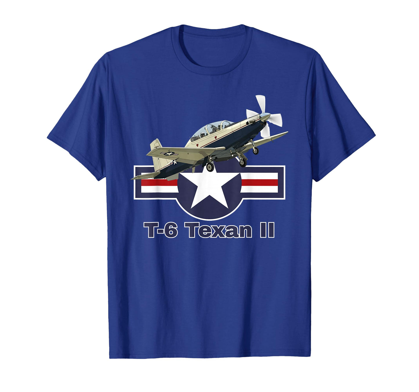 United States Military T-6 Texan II with Vintage Roundel T-Shirt