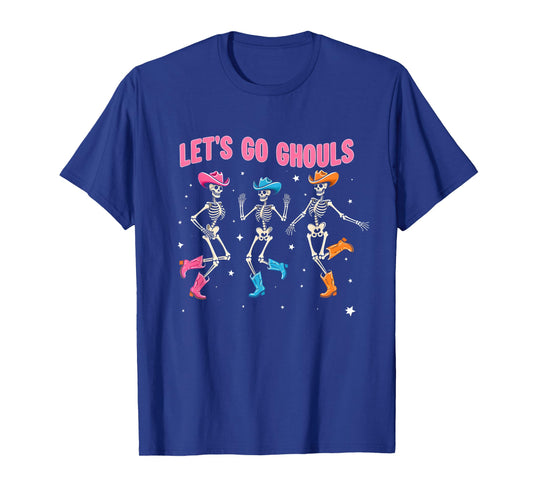 Let’s Go Ghouls Spooky Western Party Dancing Skeletons T-Shirt