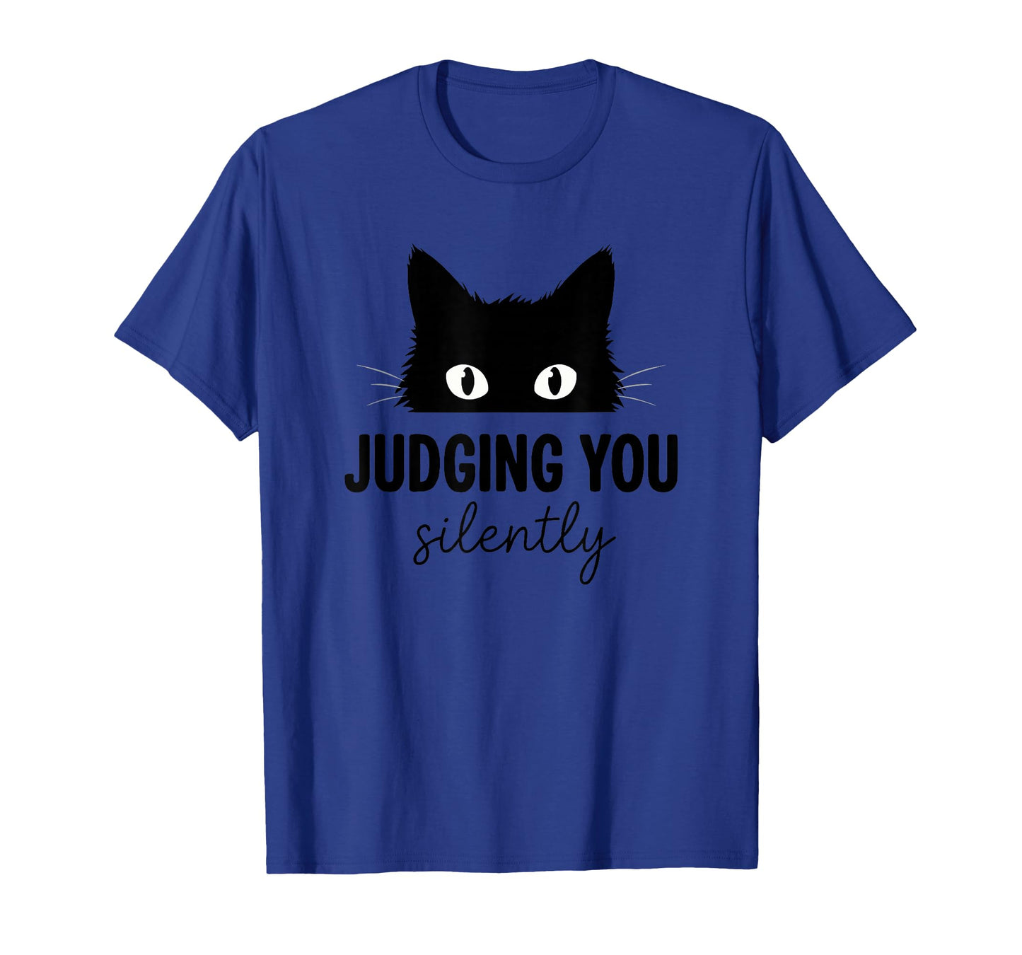 Judging You Silently Funny Black Cat Staring Meme T-Shirt