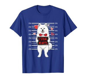 I Steal Cute Hearts Valentine's Day Samoyed Lover Owner T-Shirt