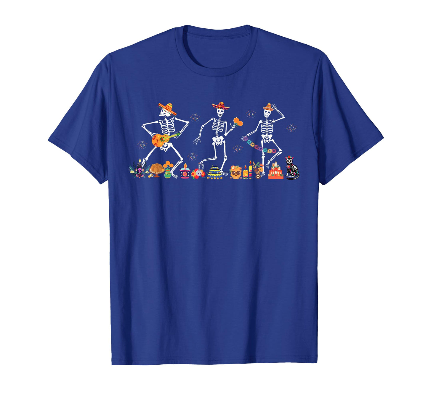 Day of The Dead Dancing Skeleton Mexican Dia de Los Muertos T-Shirt