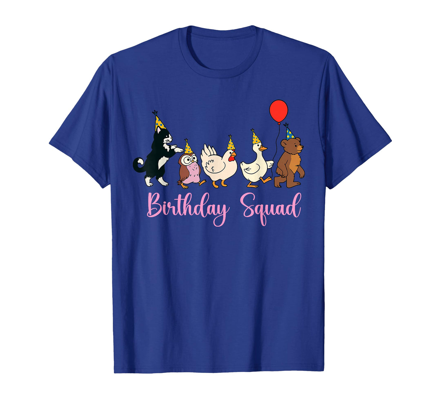 Funny Birthday Squad Animals Party Design for Child T-Shirt