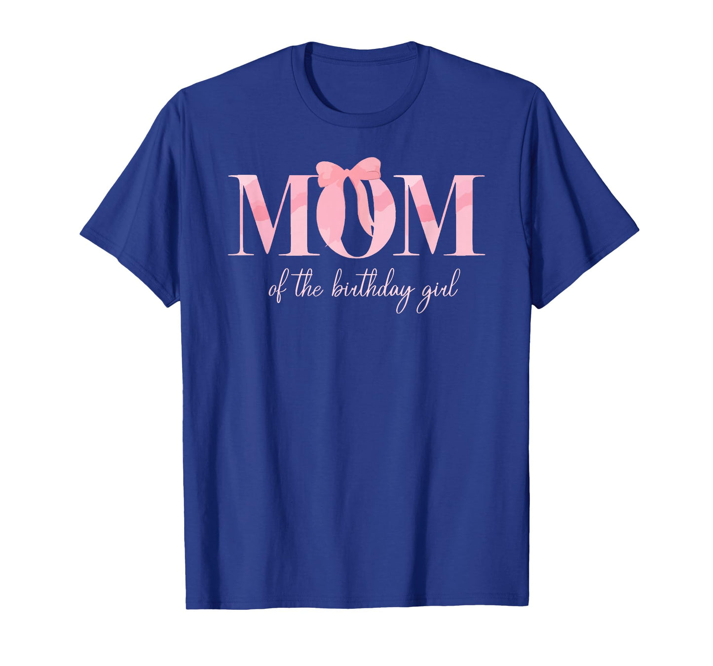 Mom of The Birthday Girl Family Pink Coquette Bow T-Shirt