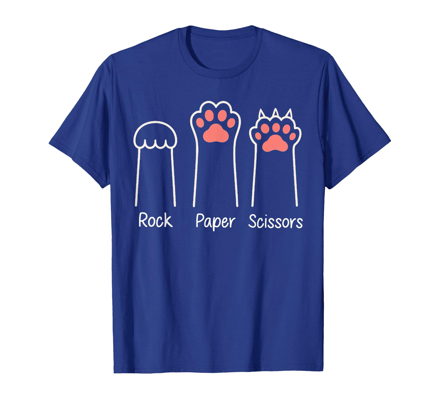 Rock Paper Scissors Hand Game Meme Animal Paw Introvert Cat T-Shirt