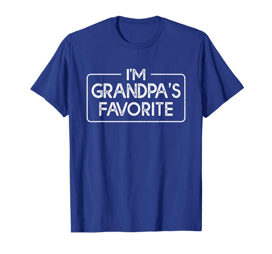 Funny I'm Grandpa's Favorite Grandson Granddaughter Humor T-Shirt