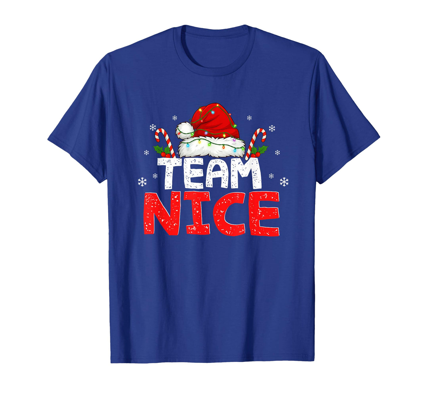 Funny Team Nice - Naughty Matching Christmas Couples Costume T-Shirt