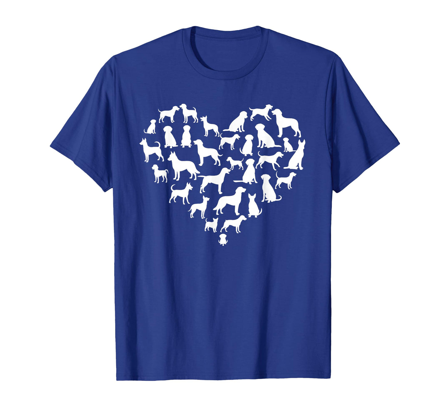 Dog Silhouettes Forming Heart Pet Animal Lovers Design T-Shirt