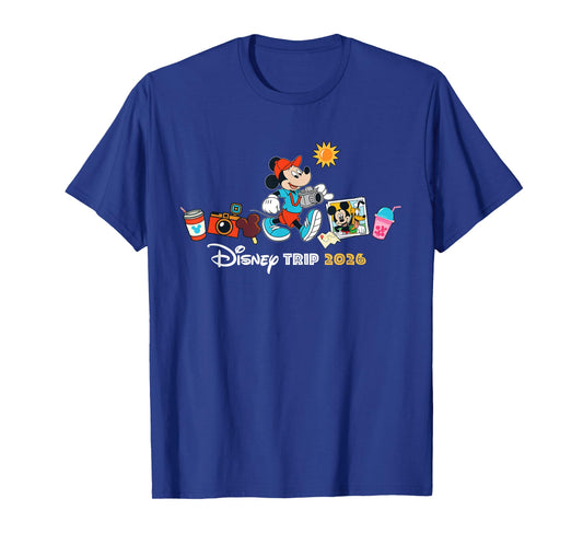 Disney Mickey Mouse Disney Trip 2026 Retro Vacation Matching T-Shirt