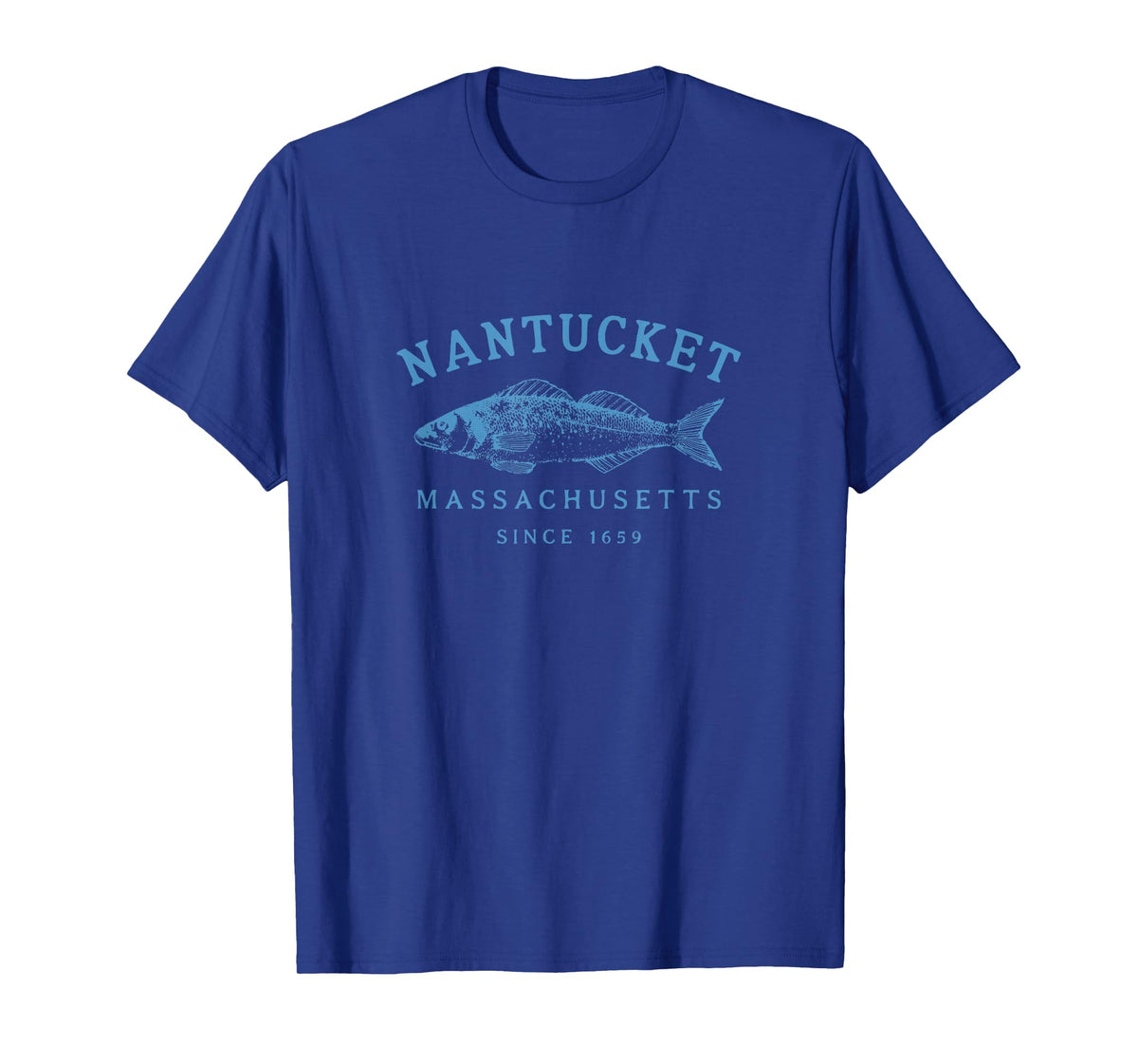 Retro Nantucket Fishing Graphic T-Shirt