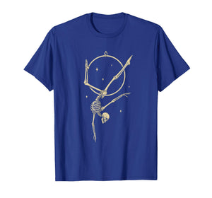 Skeleton Aerial Hoop Silk Aerialist Funny Circus Artist T-Shirt
