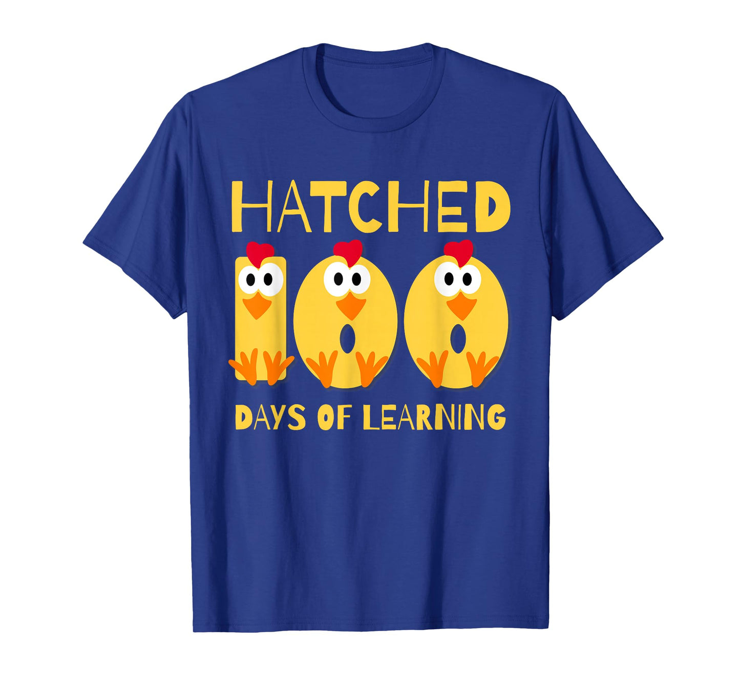 Hatched 100 Days of Learning Cute Chicken 100 Days of School T-Shirt