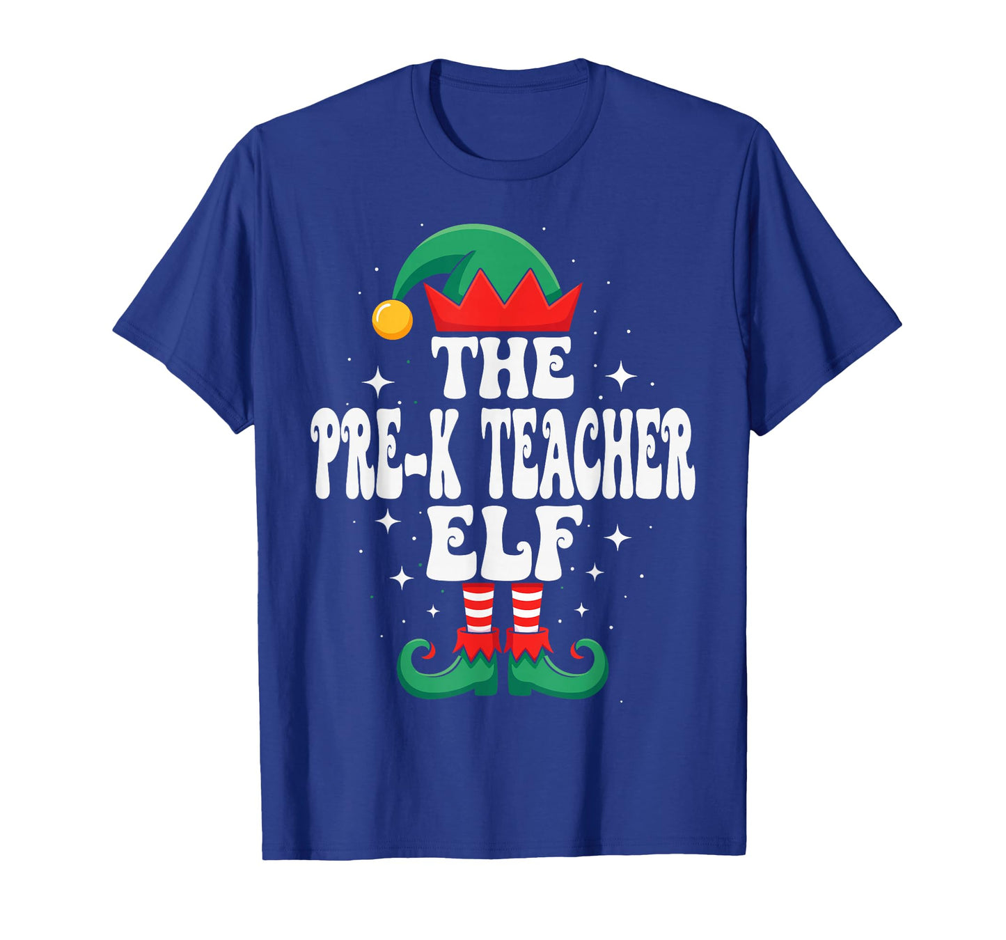 The Pre-k Teacher Elf Funny Christmas Matching Family T-Shirt