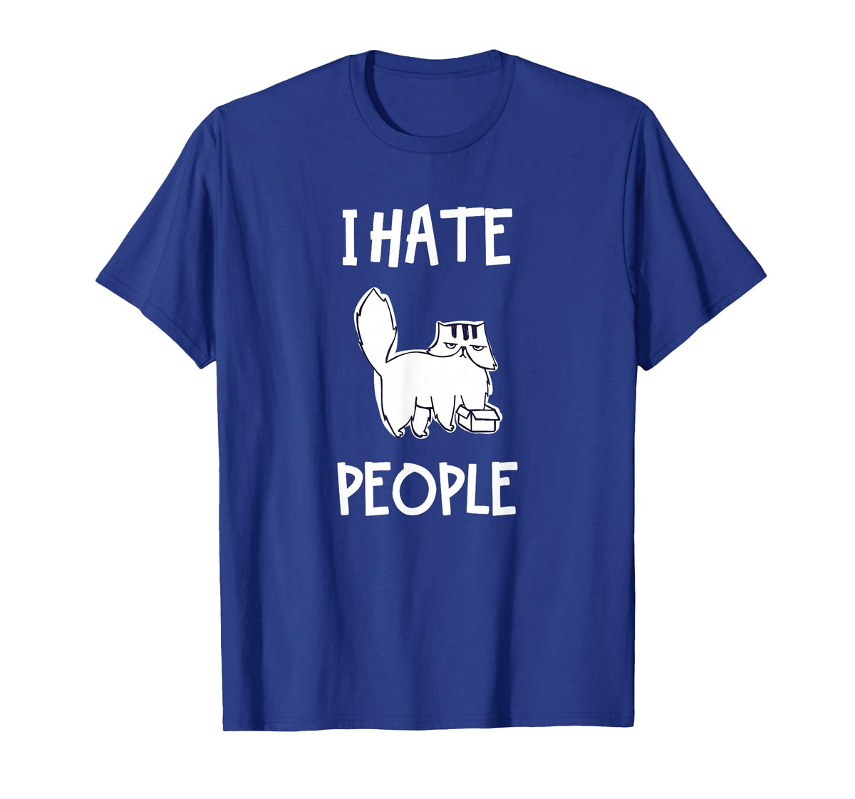 I Hate People Funny Cat T-Shirt
