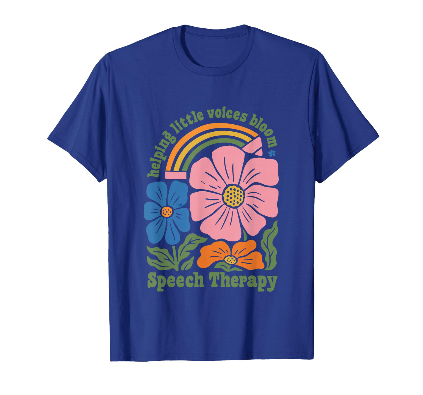 Helping Little Voices Bloom Speech Therapy Boho Floral SLP T-Shirt