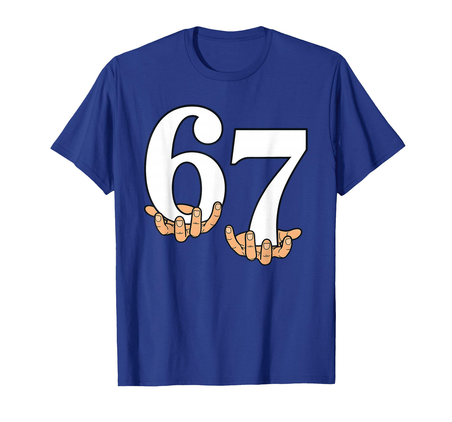 Funny 67 Meme Hands Slang Gen Alpha Six Seven 6 7 for Kids T-Shirt