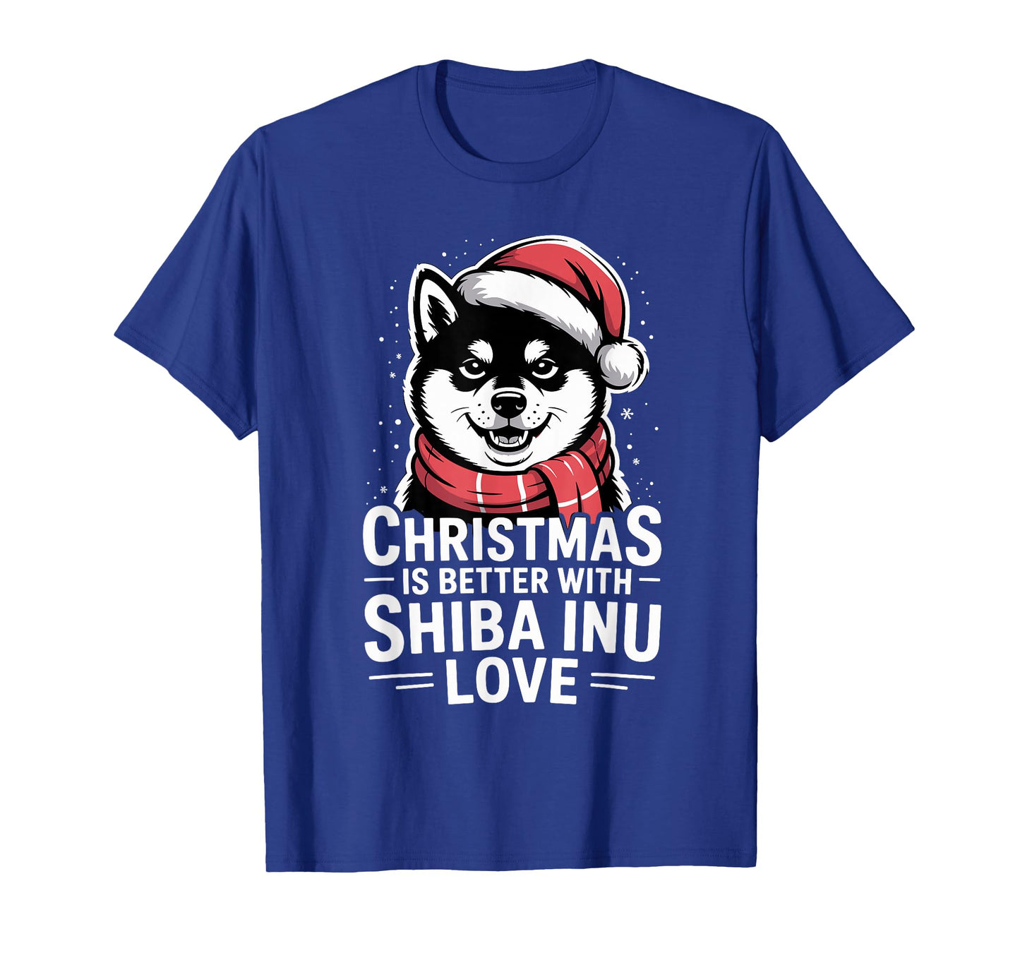 Cute Xmas Puppy Dog Christmas is Better with Shiba Inu Love T-Shirt