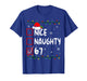 Nice Naughty 6 7 Meme 67 Christmas Six Seven Xmas Boys Kids T-Shirt