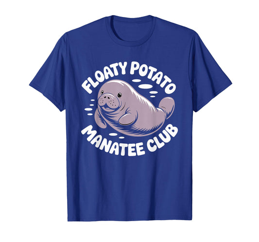 Funny Manatee Lover Floaty Potatoes T-Shirt