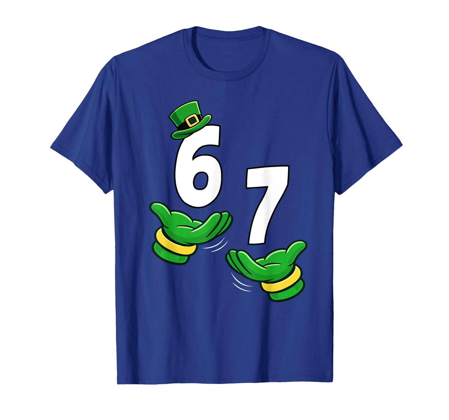Six Seven 67 St Patricks Day 6 7 Shamrock Boys Kids 6-7 Meme T-Shirt
