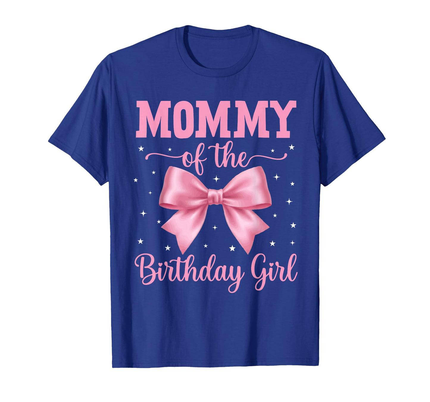 Mommy of Birthday Girl Coquette Bow Party Family Matching T-Shirt