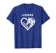 Horse Lover Heart Design with Horse-Head Line Art T-Shirt
