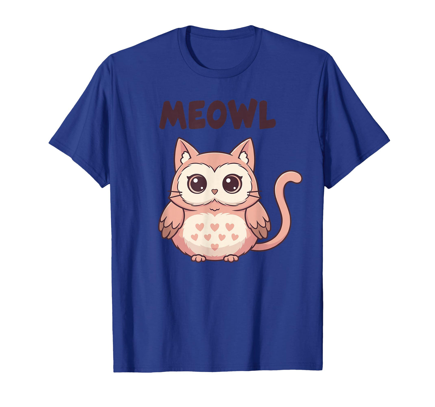 Funny Cat Meme Shirt Women Kids, Cute Owl Cat Meowl T-Shirt