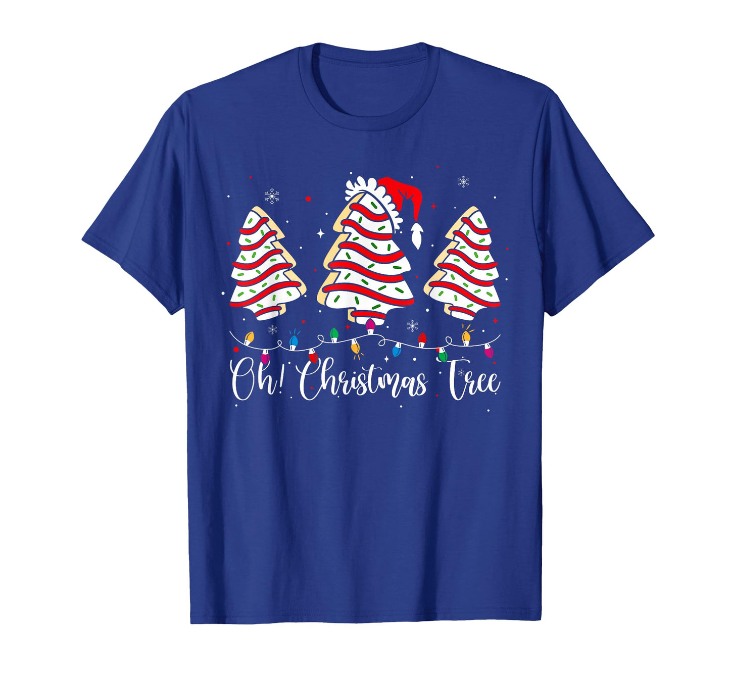 Groovy Oh Christmas Tree Cakes Debbie Becky Jen Cake Lovers T-Shirt