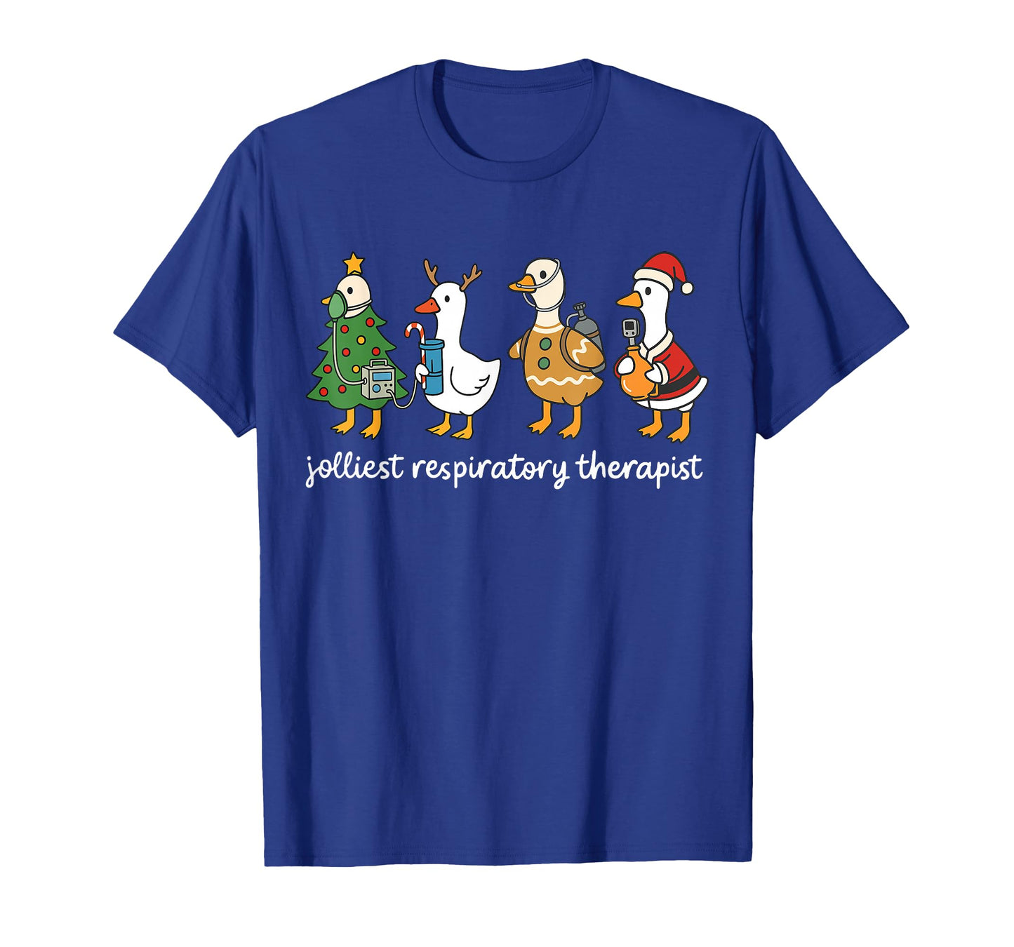 Jolliest Respiratory Therapist Peds RT Christmas Goose T-Shirt