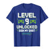 Level 9 Unlocked Sign My Shirt 9th Birthday Gamer Boy Kids T-Shirt