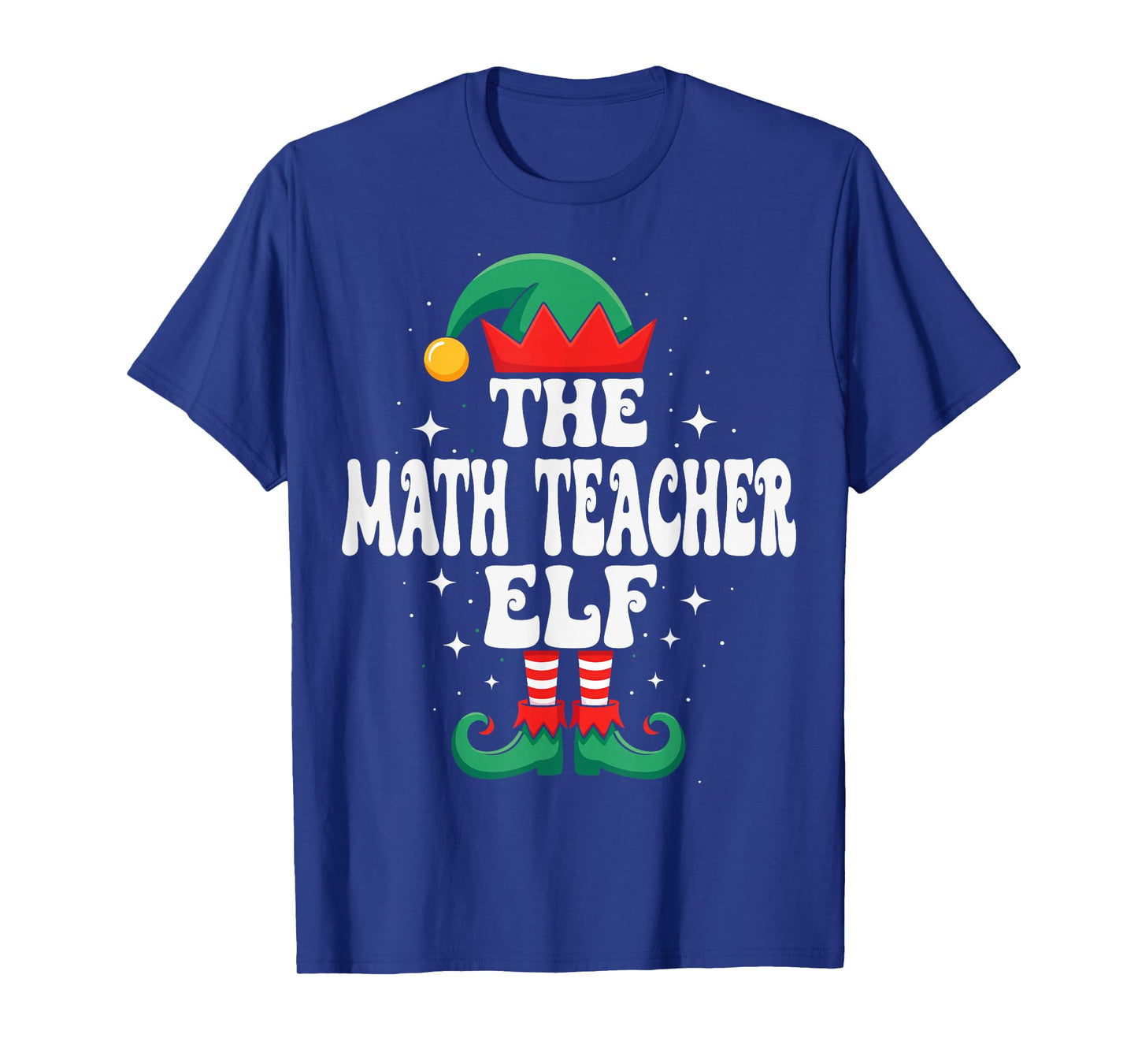 The Math Teacher Elf Funny Christmas Matching Family T-Shirt