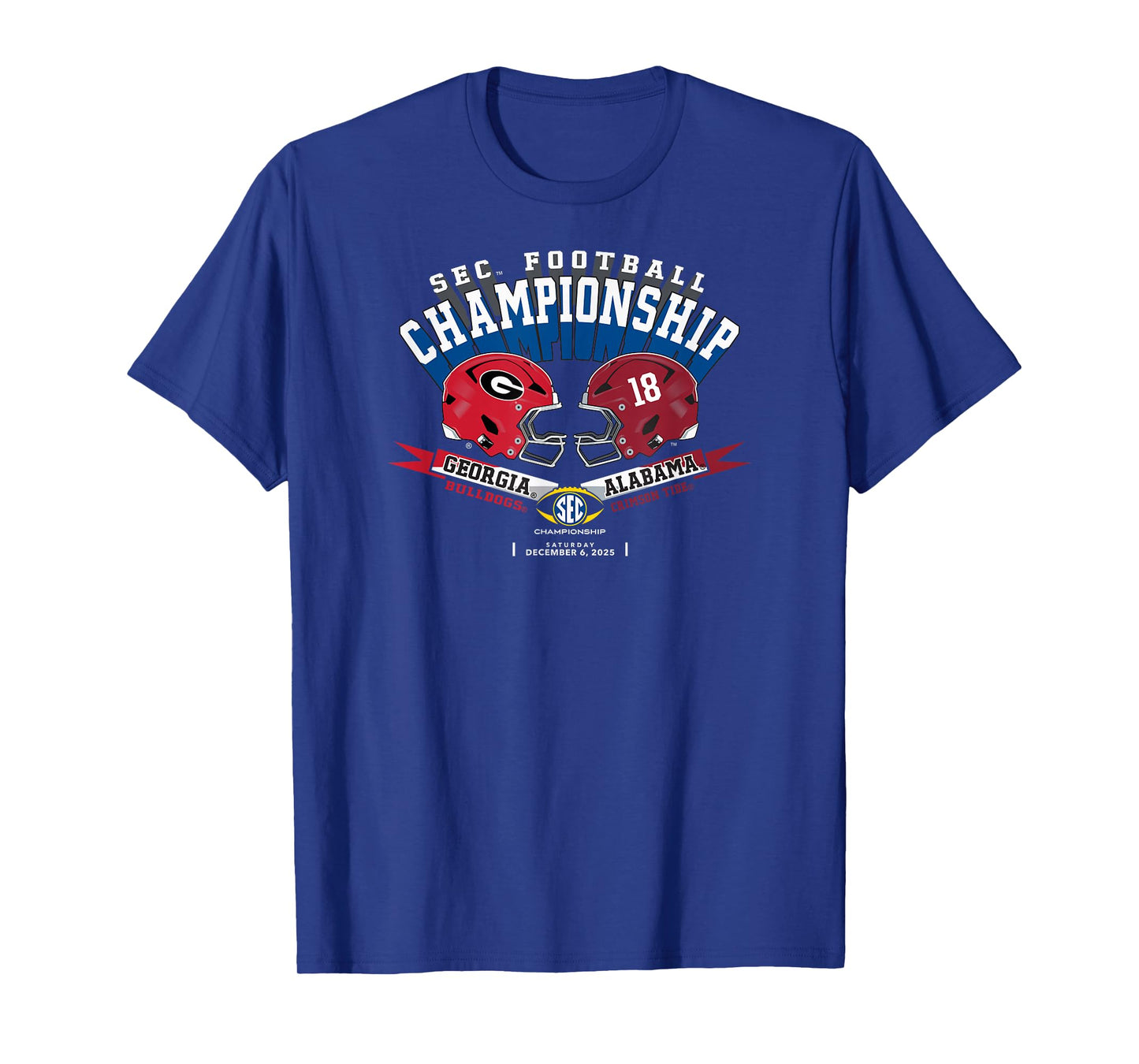Georgia vs Alabama SEC Championship 2025 Football T-Shirt