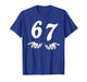 67 Meme Skeleton Hand 6 7 Halloween Six Seven Funny Teens T-Shirt