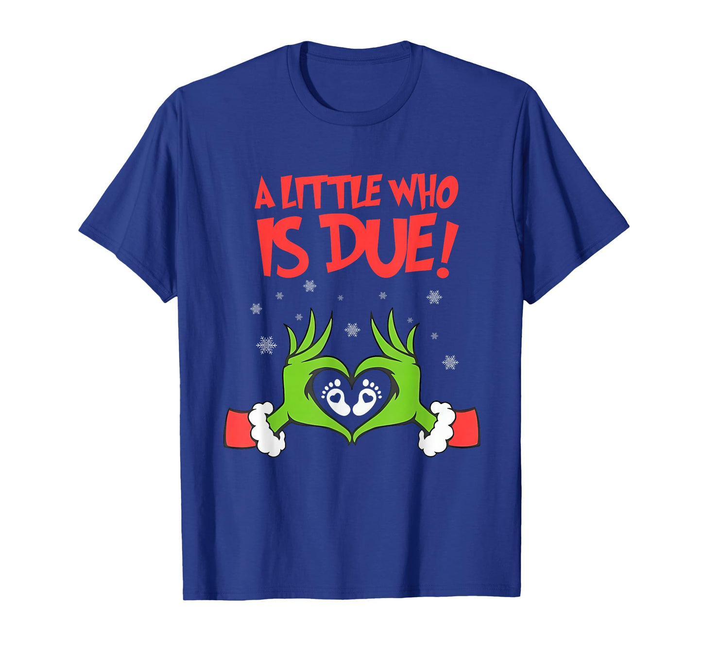 A Little Who is Due Cute Christmas Pregnancy Announcement T-Shirt