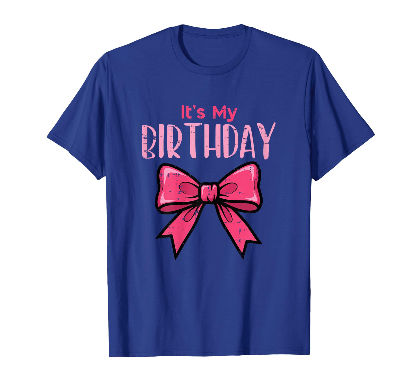 Its My Birthday Pink Coquette Bow Bday Party Women Girls Kid T-Shirt