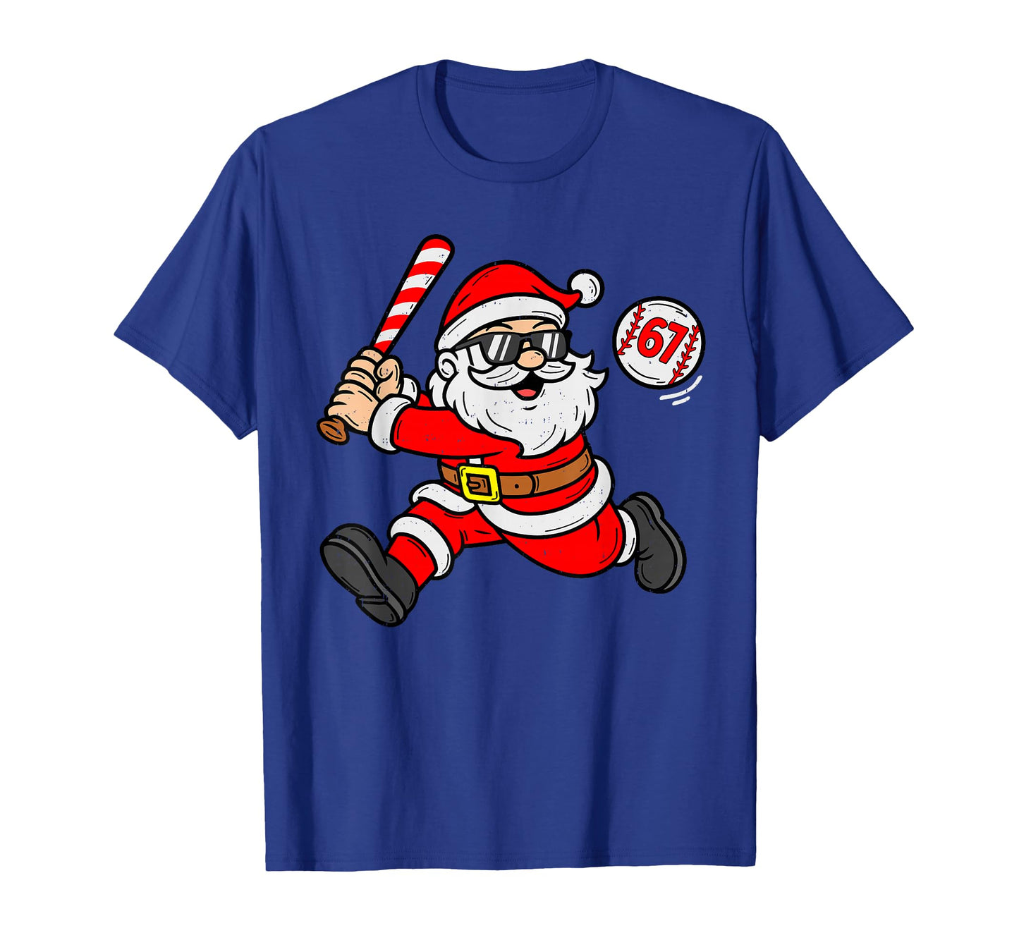 67 Baseball Santa Six Seven Meme Christmas Sport Men Boy Kid T-Shirt