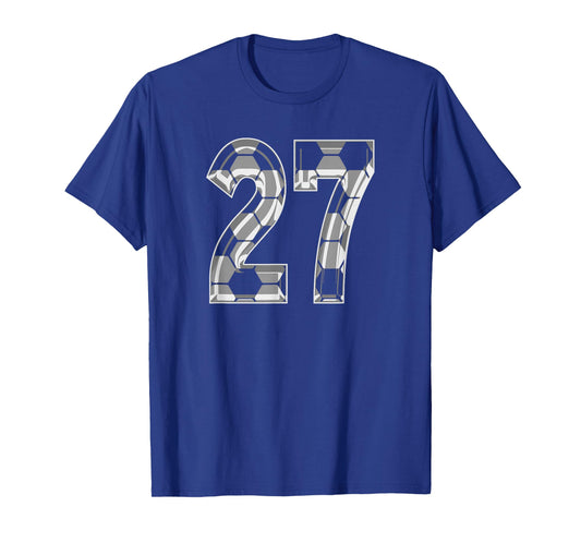 Soccer Pattern Number 27 Jersey Player Uniform #27 T-Shirt