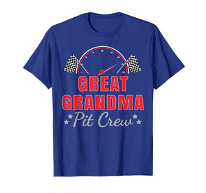 Great Grandma Pit Crew Race Car Driver Birthday Party Racing T-Shirt