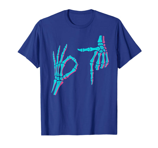 Skeleton Hand Funny Six Seven 6 7 Meme 67 Halloween Costume T-Shirt