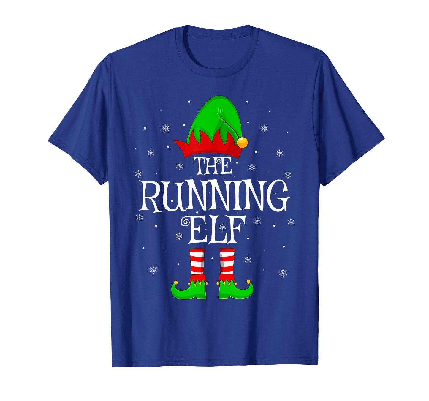 Running Elf Christmas Family Matching Elf Squad Xmas Pajama T-Shirt