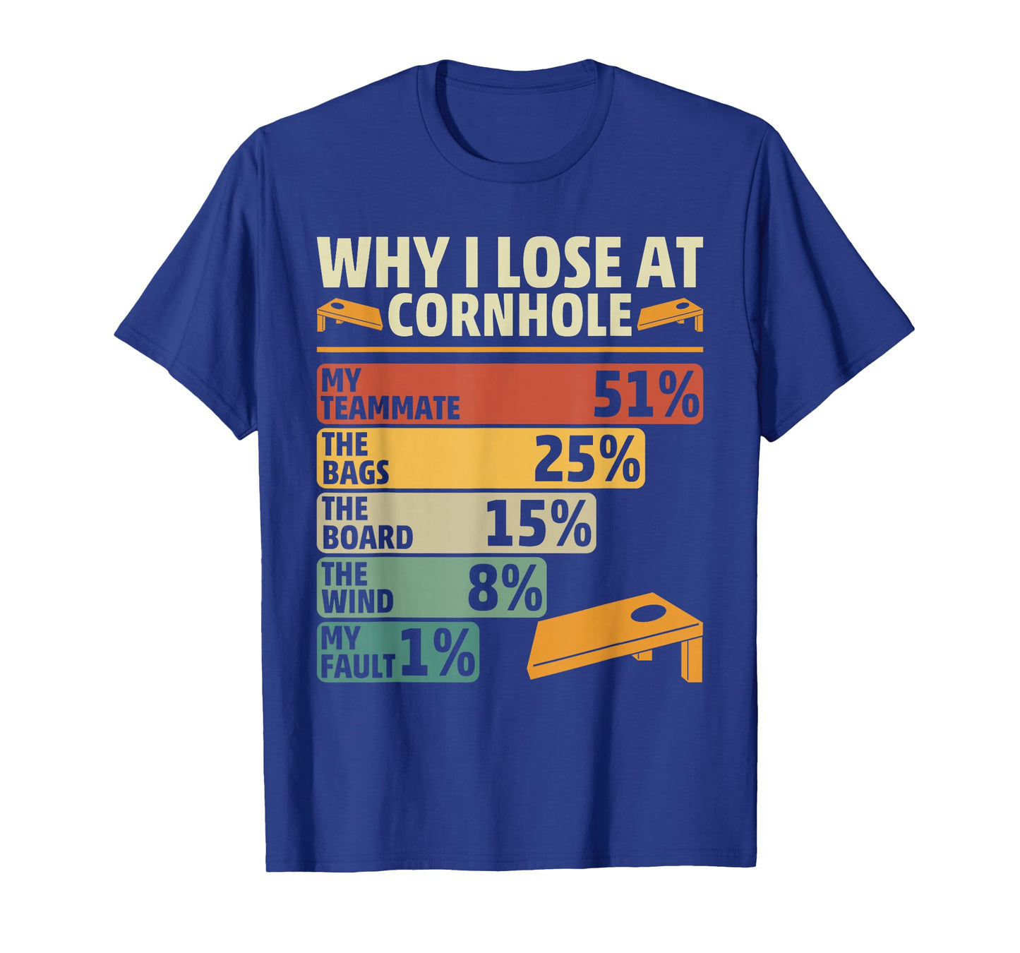 Cornhole Art for Men Women Corn Hole Players Funny Cornhole T-Shirt